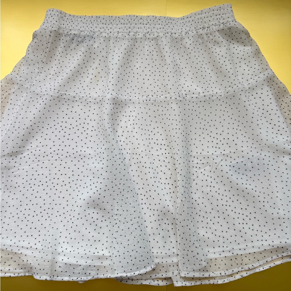 Banana Republic White Polka Dots Flowy Mini A-Line Summer Chic size Small - Picture 12 of 16